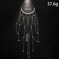 Gold or silver electroplated mesh tassel hair chain for women with pearl accent