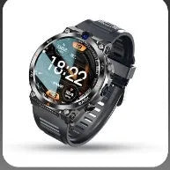 Sports smartwatch with dual cameras, touch screen display, heart rate monitoring and NFC functions