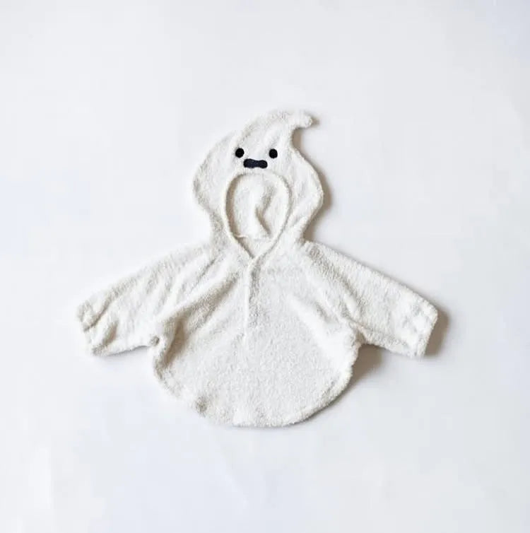 Hooded fleece baby plush top with cartoon Avatar pattern, white black or brown, suitable height 73cm to 100cm