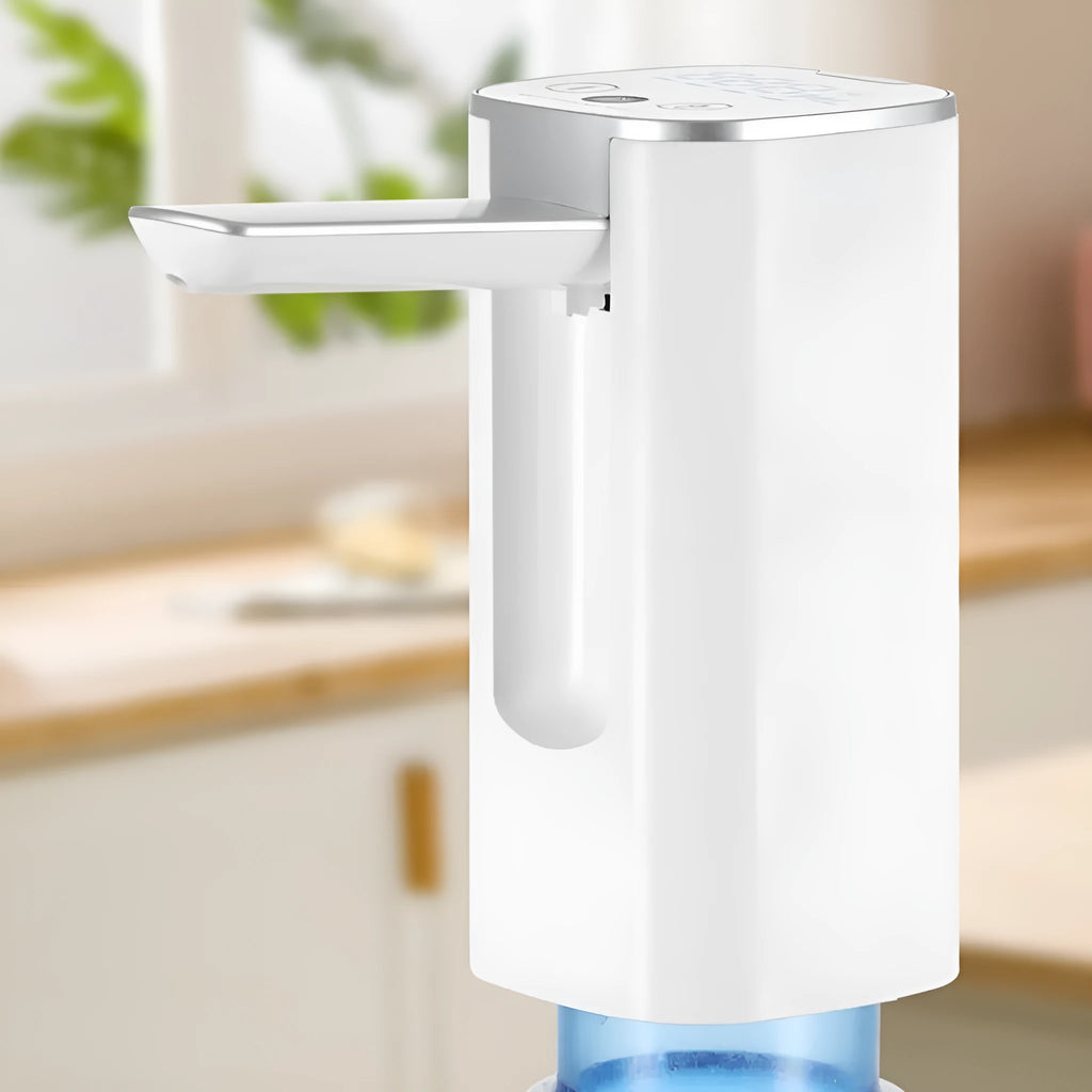Portable folding water pump with LCD screen and touch controls for small-space liquid transfer