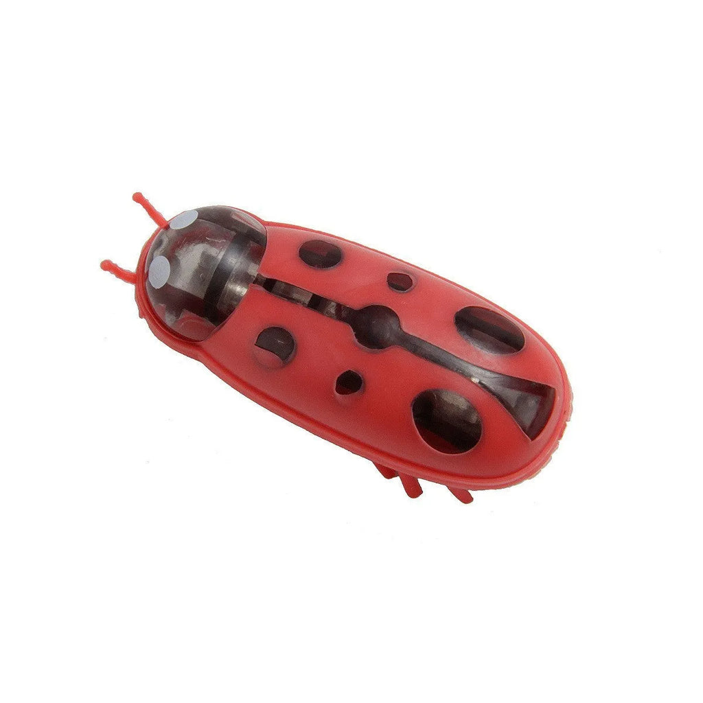 Small green and black iron cow style electric cat teaser toy with a jumping worm mechanism.