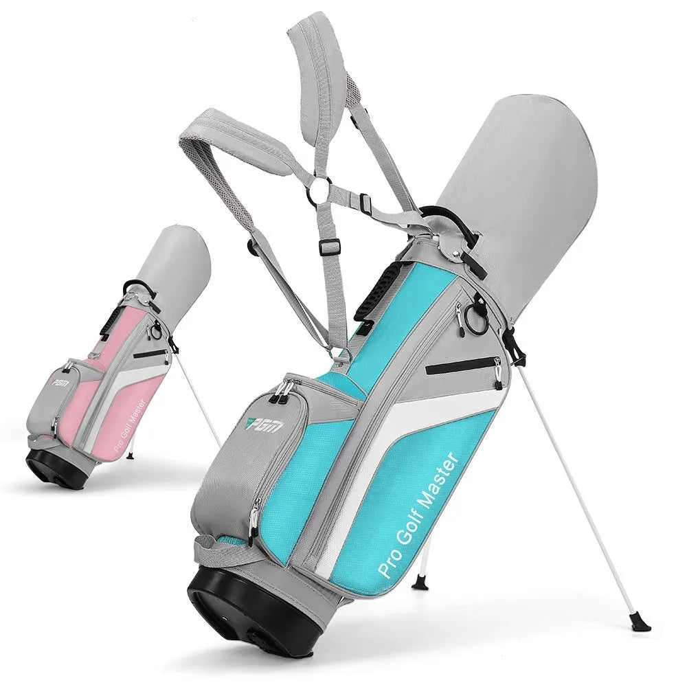 PGM lightweight nylon golf ball bag with bracket design in QB148 Gray Pink