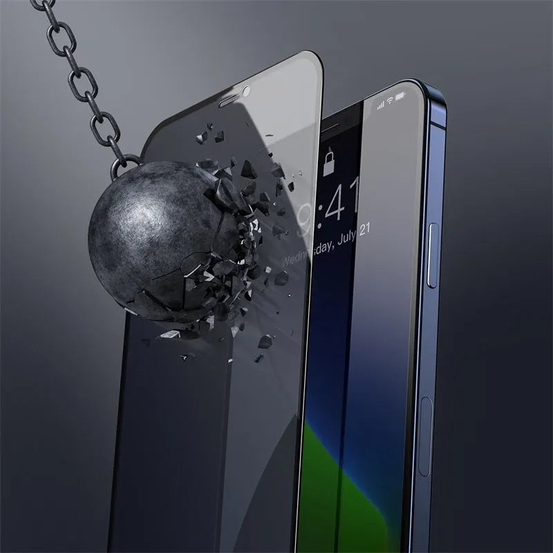 0.3mm black curved privacy tempered glass screen protector for iPhone 12 mini 5.4 inch with cleaning bag