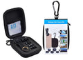 Black universal 5-in-1 smartphone lens kit showing fisheye, wide angle, macro, telephoto and CPL filter lenses with clip mount