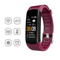 C5S model smart fitness tracker bracelet with coloured TPU strap on a wrist.