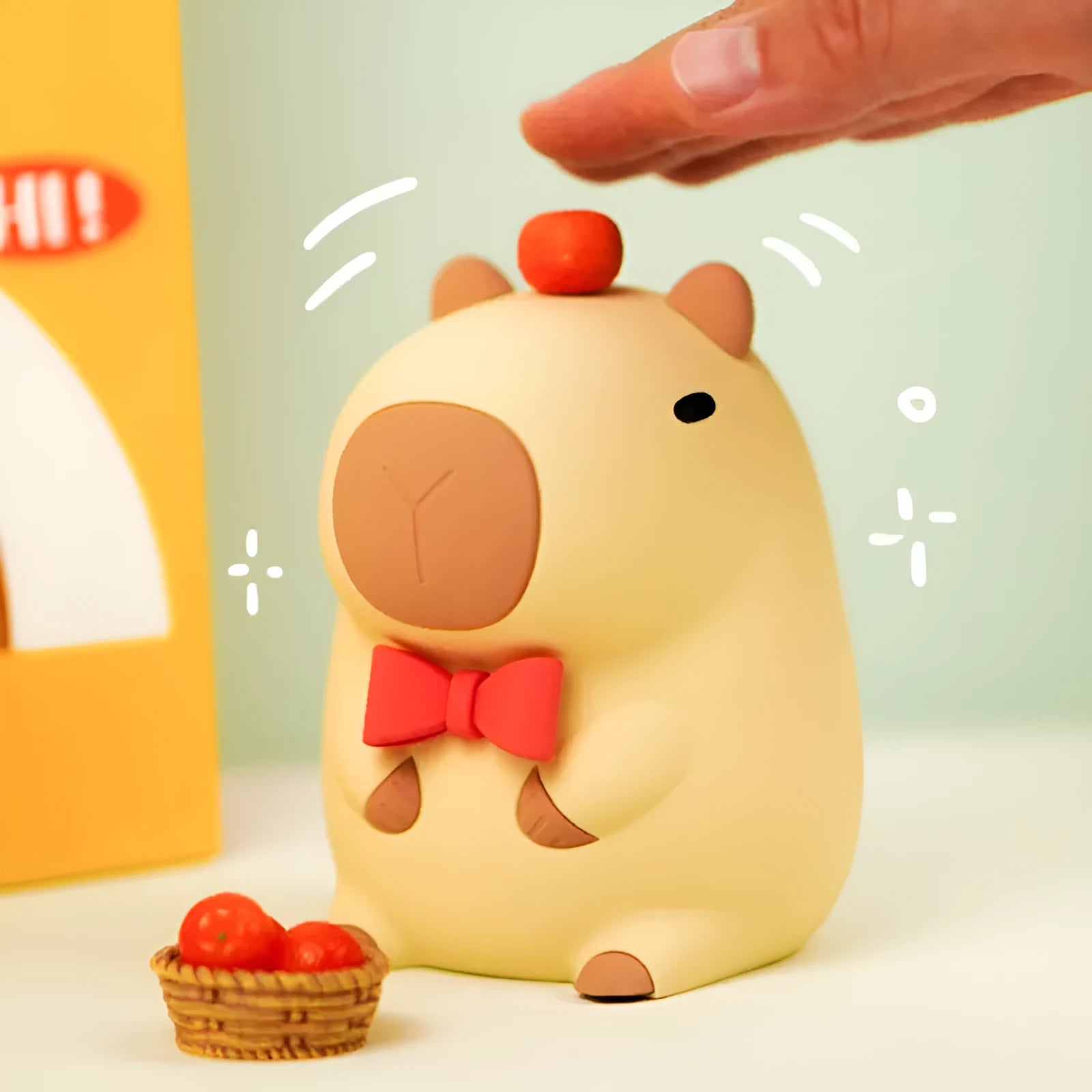 Capybara small night lamp decorative light with USB cable for charging