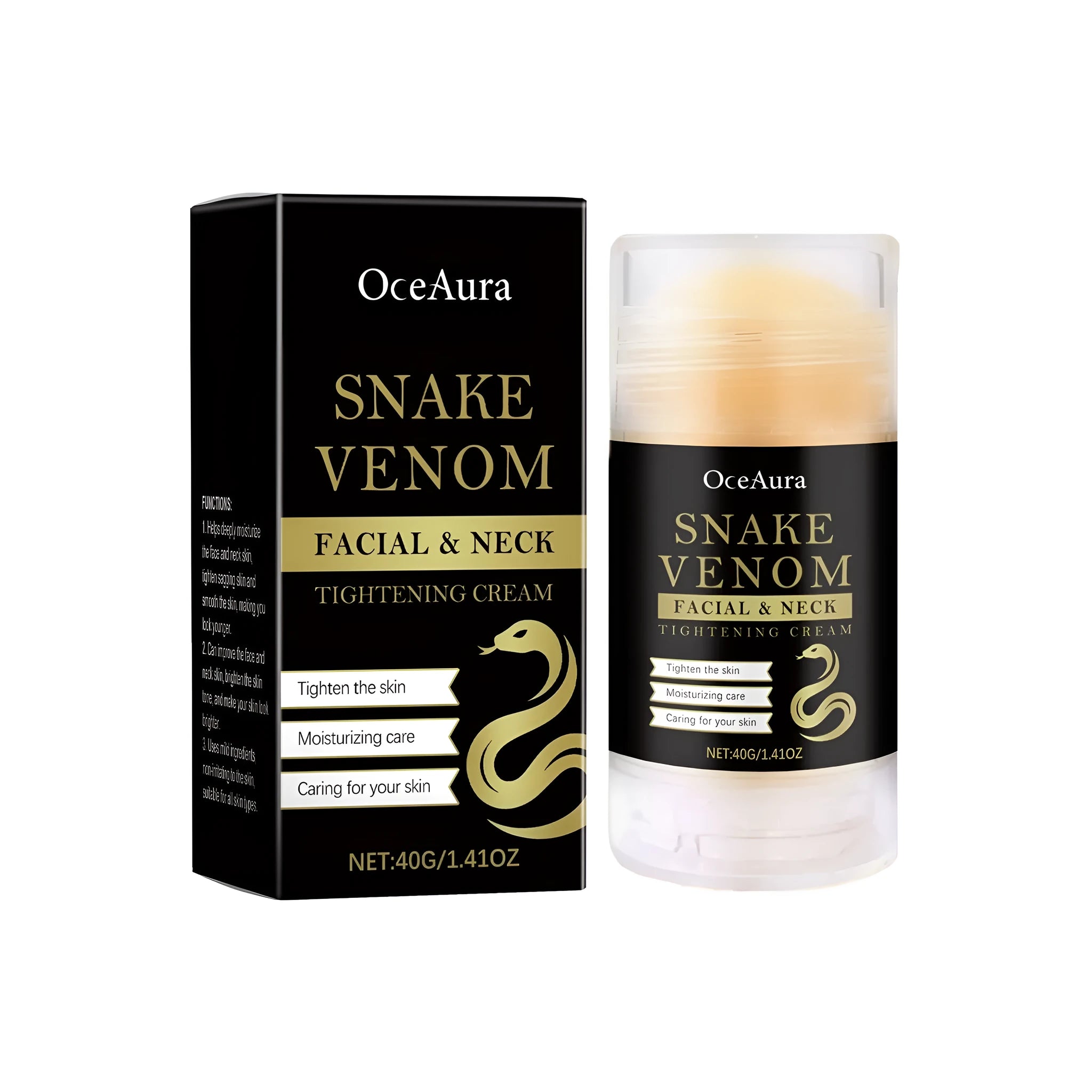 40g tightening cream stick with synthetic peptide for skin firming.