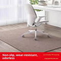 Sound insulation study computer chair mat in beige blended fabric for wood floor protection