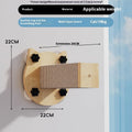 Suspended sisal cat scratching chamfer with capsule bed mounted on a window.