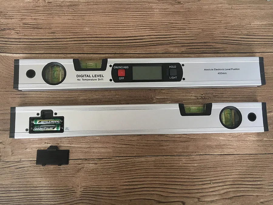 Digital angle meter 400mm electronic level ruler with flip-up LCD display and four magnets on base plate