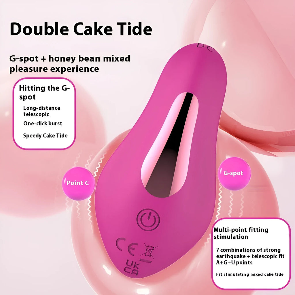 Rose red wearable female massager with smartphone app remote control for external stimulation