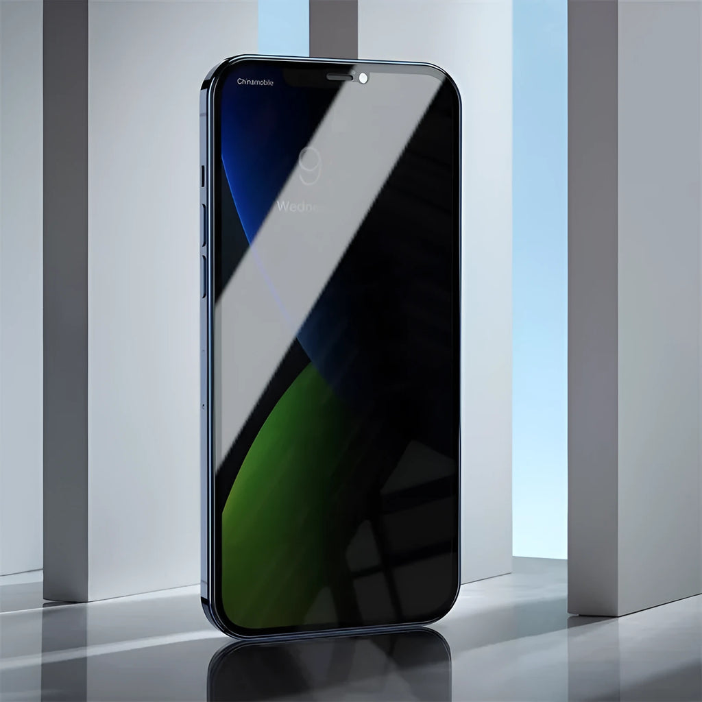 0.3mm black curved privacy tempered glass screen protector for iPhone 12 mini 5.4 inch with cleaning bag