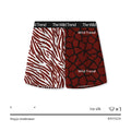 Men's leopard print casual shorts with woven ice silk fabric and quick-drying function