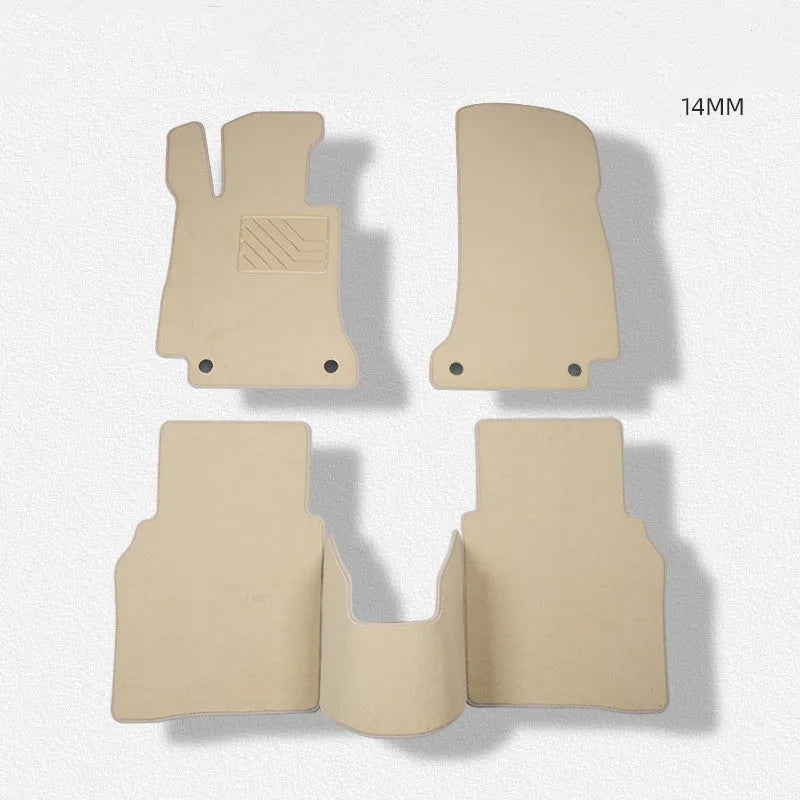 Set of three nylon car floor mats in a plain weave pattern for sedan or SUV, available in multiple colours