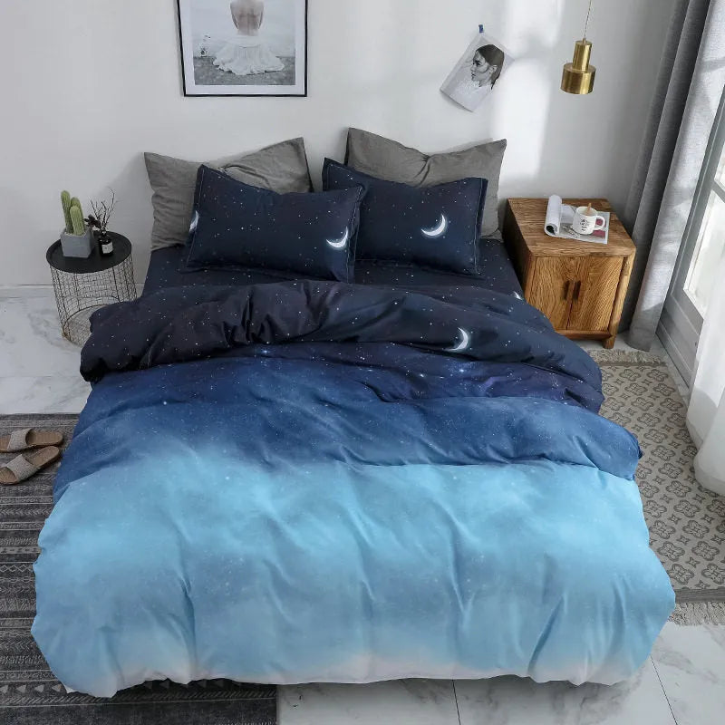 Four-piece diamond velvet bedding set with quilt duvet cover in Dark Grey on a bed