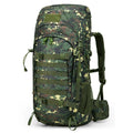 50L polyester outdoor sports backpack in black for hiking and camping