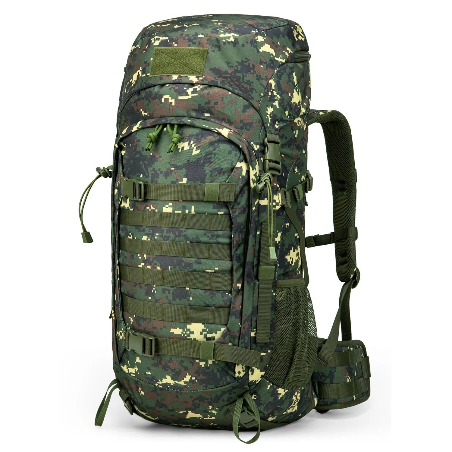 50L polyester outdoor sports backpack in black for hiking and camping
