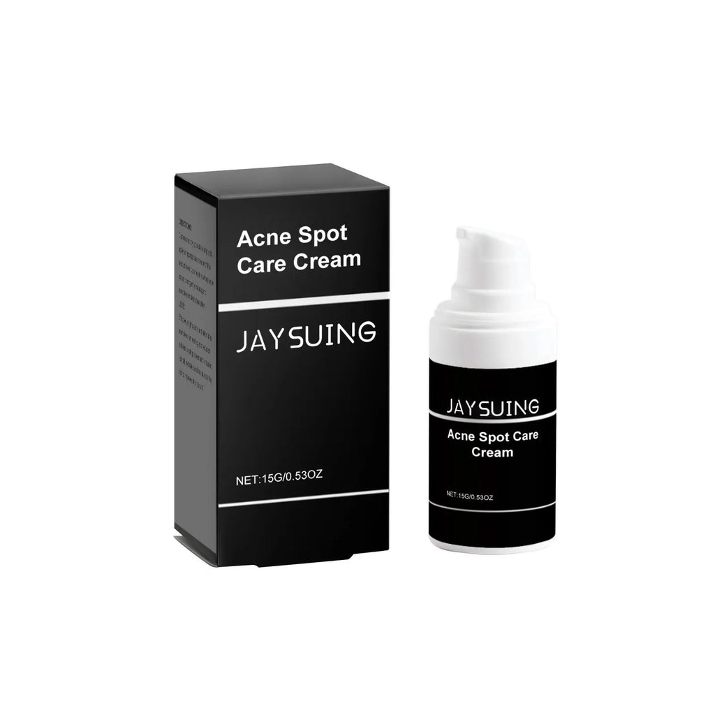 15g jar of hydrating acne cream with mint, tea tree oil and aloe ingredients