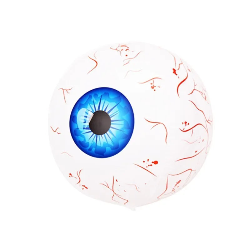 Halloween bloodshot eyeball inflatable balloon 40cm diameter green blue red colours