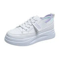 Women's fashion sports high casual shoes with cross straps, round toe, low heel, in light grey