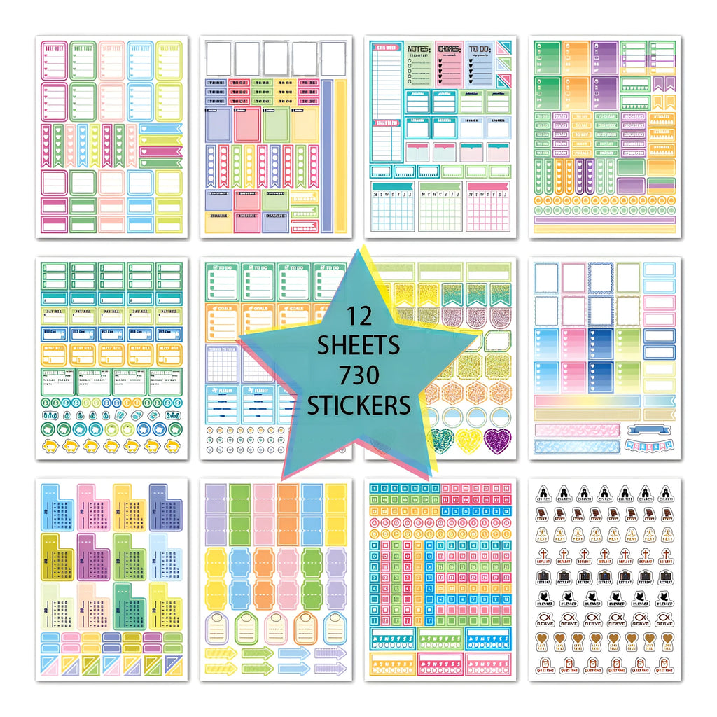 Irregular planning note stickers in Stickers B colour with copper plate sticker material and 0.13mm thickness