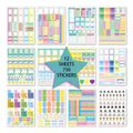 Irregular planning note stickers in Stickers B colour with copper plate sticker material and 0.13mm thickness