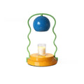 Creative fire-free smoke-free iron fragrance lamp 27.5cm yellow finish with fragrance tray