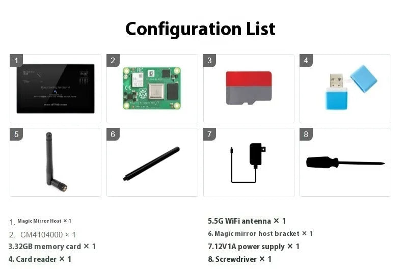 13.3-inch integrated computer touch display with ABS housing for Raspberry Pi CM4 smart mirror projects.