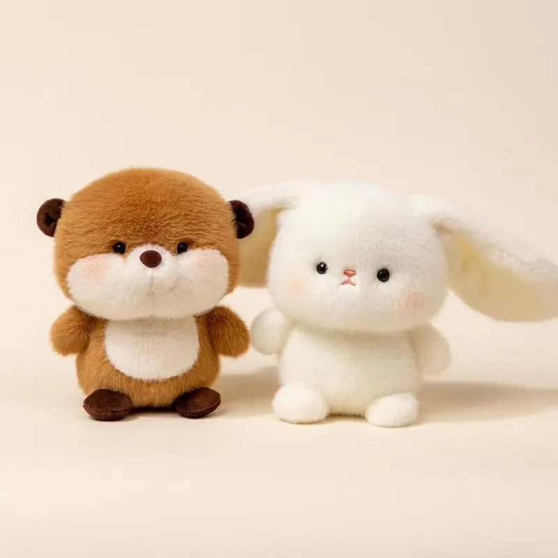 16cm short plush animal toy doll – bear design with PP cotton filling for desk decoration