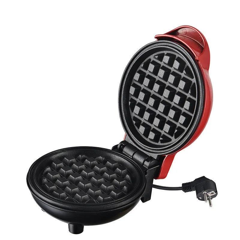 Mini waffle machine in white with electric heating tube, 16.5cm size