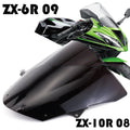 Blue motorcycle windscreen replacement for Kawasaki ZX-6R and ZX-10R sport bikes