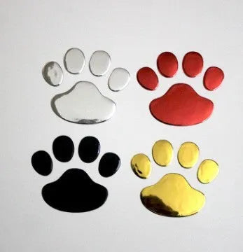 7cm PVC car bumper sticker with footprints pattern and hand-shaped brush design