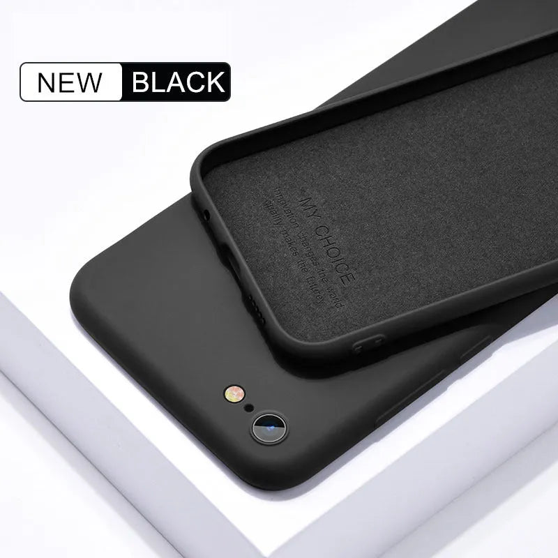 Silicone back cover for Apple iPhone models from iPhone 6 to iPhone 11 Pro Max in solid colour options