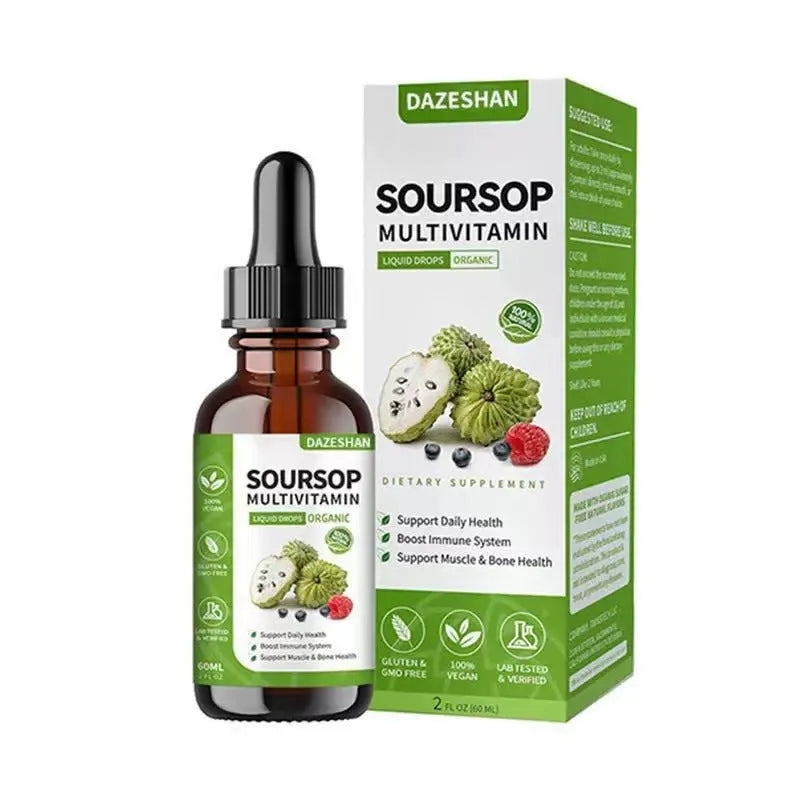 60ml bottle of natural liquid chlorophyll drops for adult intestinal care and dietary supplementation
