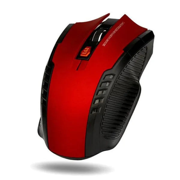 Wireless mouse with 1600 DPI resolution and 2.4GHz USB receiver in black
