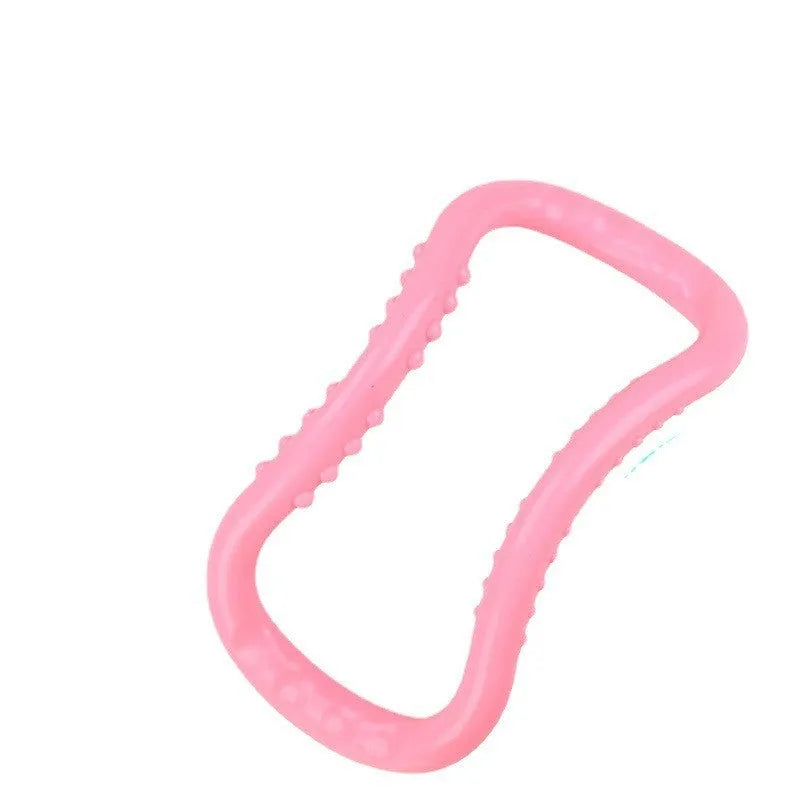 PP material yoga ring stretching bracelet in blue, pink, or purple colour for pilates and flexibility training