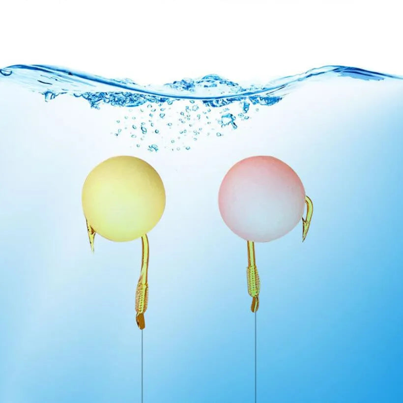 European style carp floating foam bait soft bead in yellow fruit sweet and pink smell, 4-6mm and 7-9mm grains