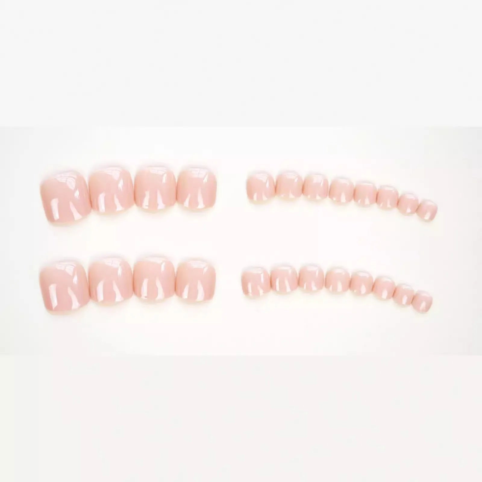 Skin colour toe nail stickers with adhesive glue in plastic wearable ins style