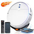 Black or white sweeping robot vacuum cleaner with remote control for automated floor cleaning
