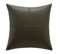 Nordic style solid colour soft cowhide leather cushion cover showing available sizes and colours.