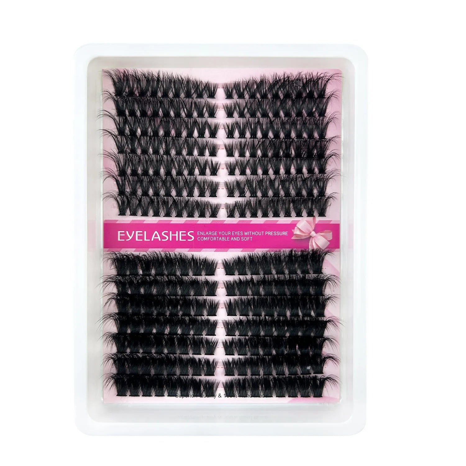 Large capacity high imitation material false eyelash storage box for messy style lashes, dimensions 13.7cm by 13.5cm.