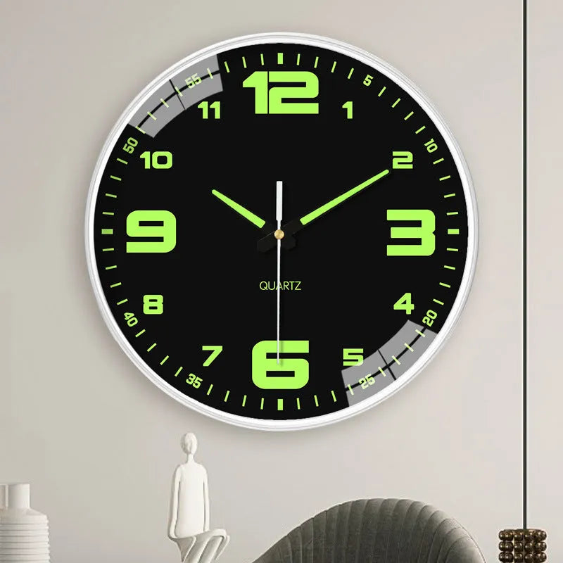 8 inch diameter luminous wall clock with modern plastic shell in colour option YG010.