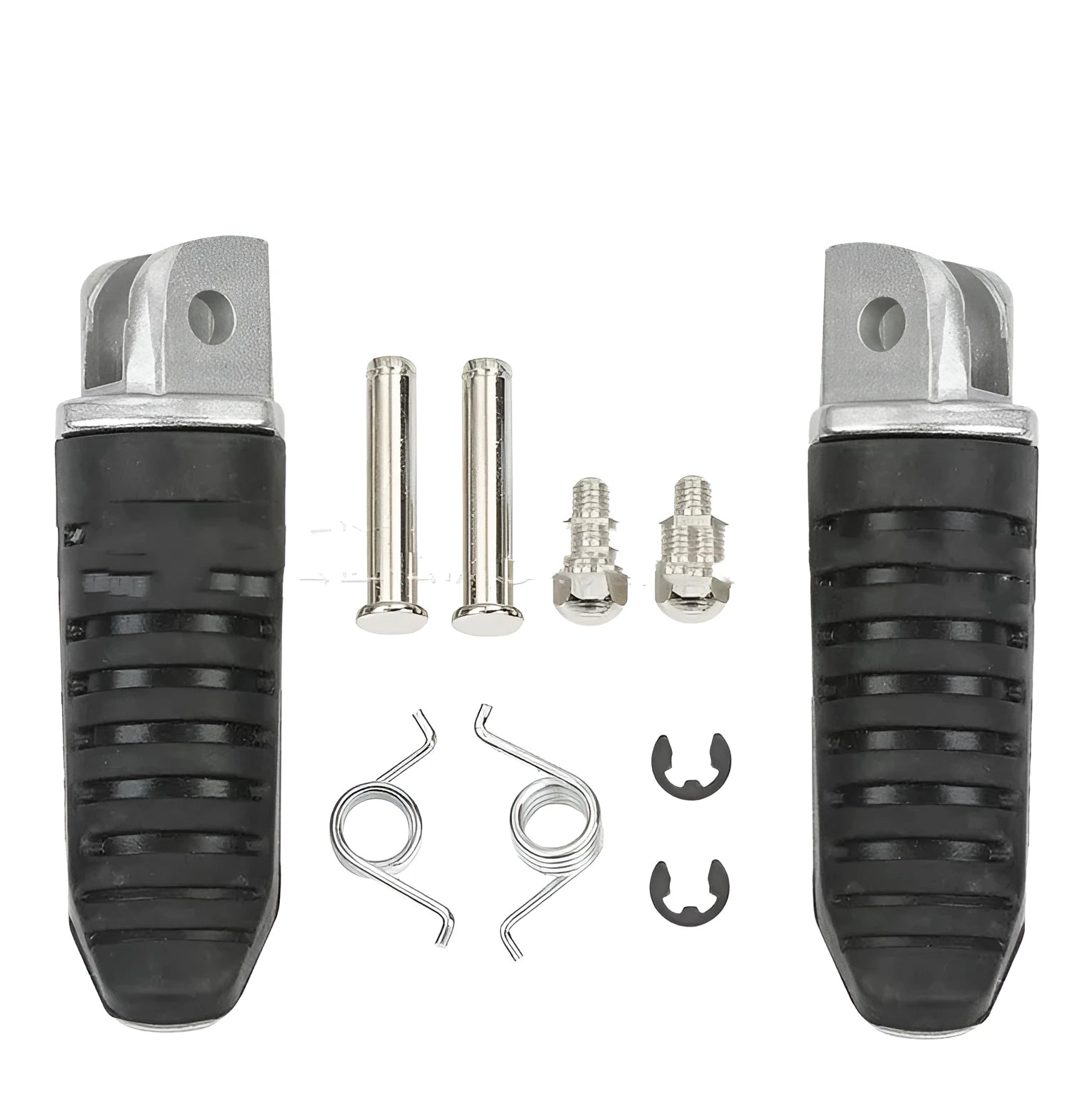 Black aluminium alloy motorcycle footpeg set for Suzuki sport and touring bike models