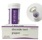Chlorine dioxide test paper bottle containing 50 pieces for 0-1000mg/L water concentration detection