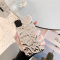 Rose gold electroplated TPU back cover case shown on an iPhone 15 Pro Max.