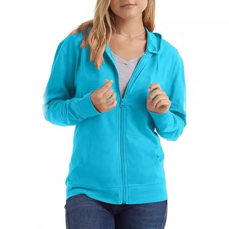 Unisex loose-fit polyester sports hoodie pullover in six colour options with long sleeves