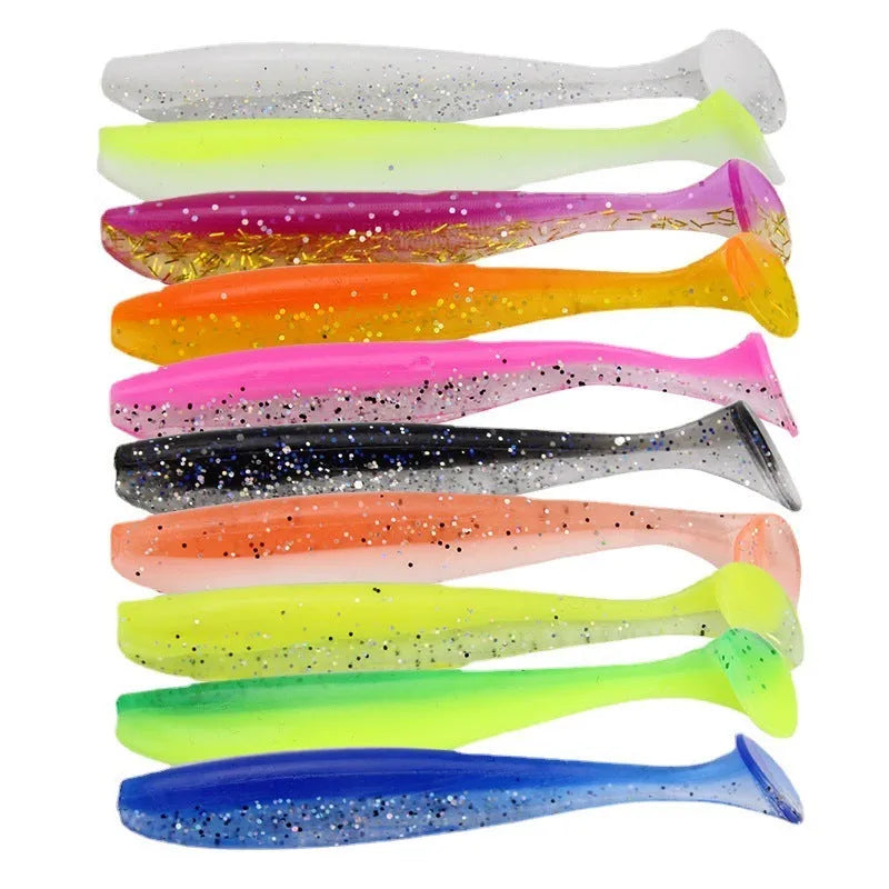 Simulation two-colour T tail jig hook crank hook suit in snake suit colour, size 13.3 cm