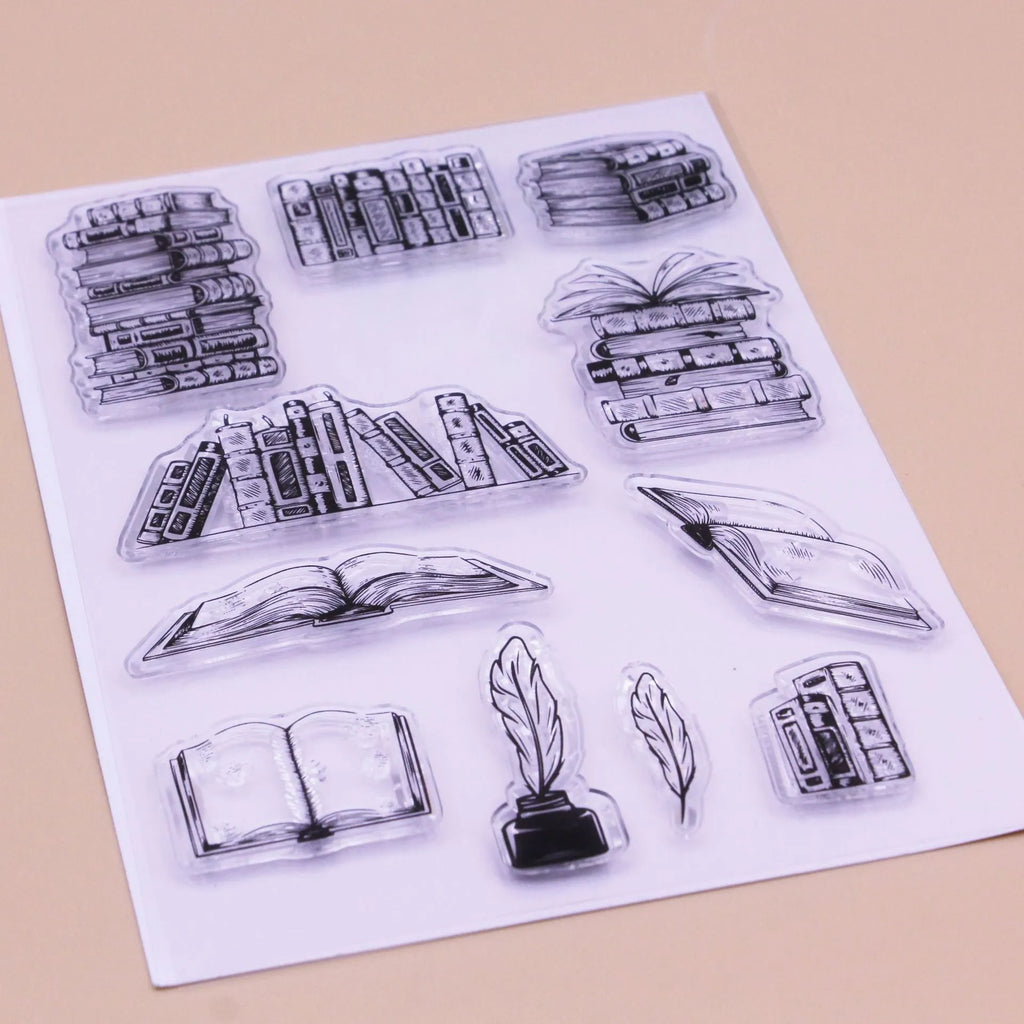 Transparent silicone stamp with seal pattern for book hand account and card crafts