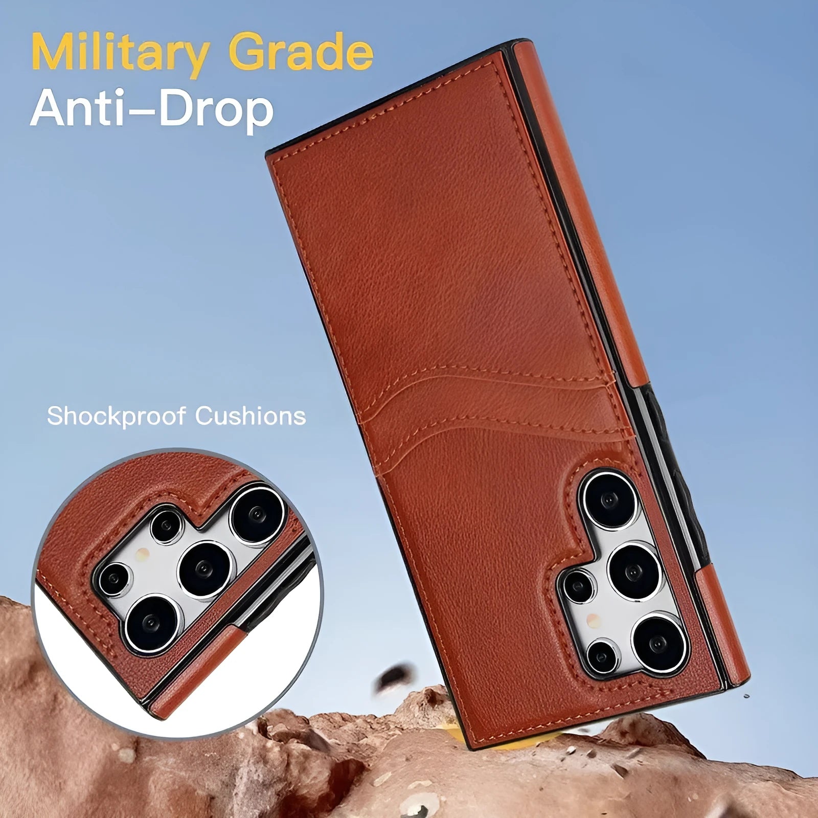 Business simplicity phone case card holster in silicone for Samsung and iPhone models, black colour, with card slot