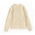 Men's loose fit long sleeve round neck cotton sweater available in grey